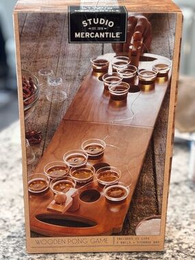 Wooden Pong Game - Beautiful Natural Wood design